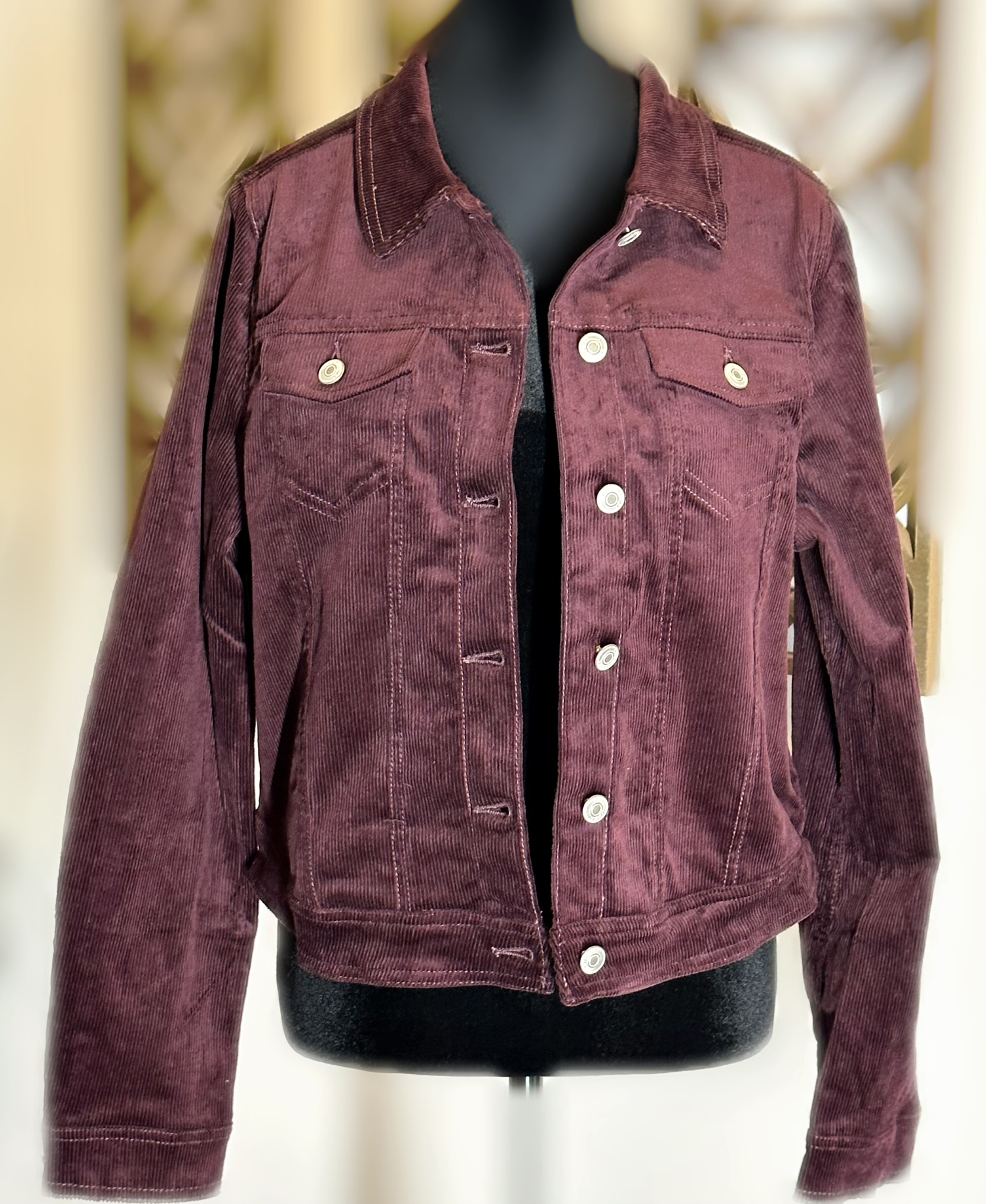 Cropped Corduroy Jacket