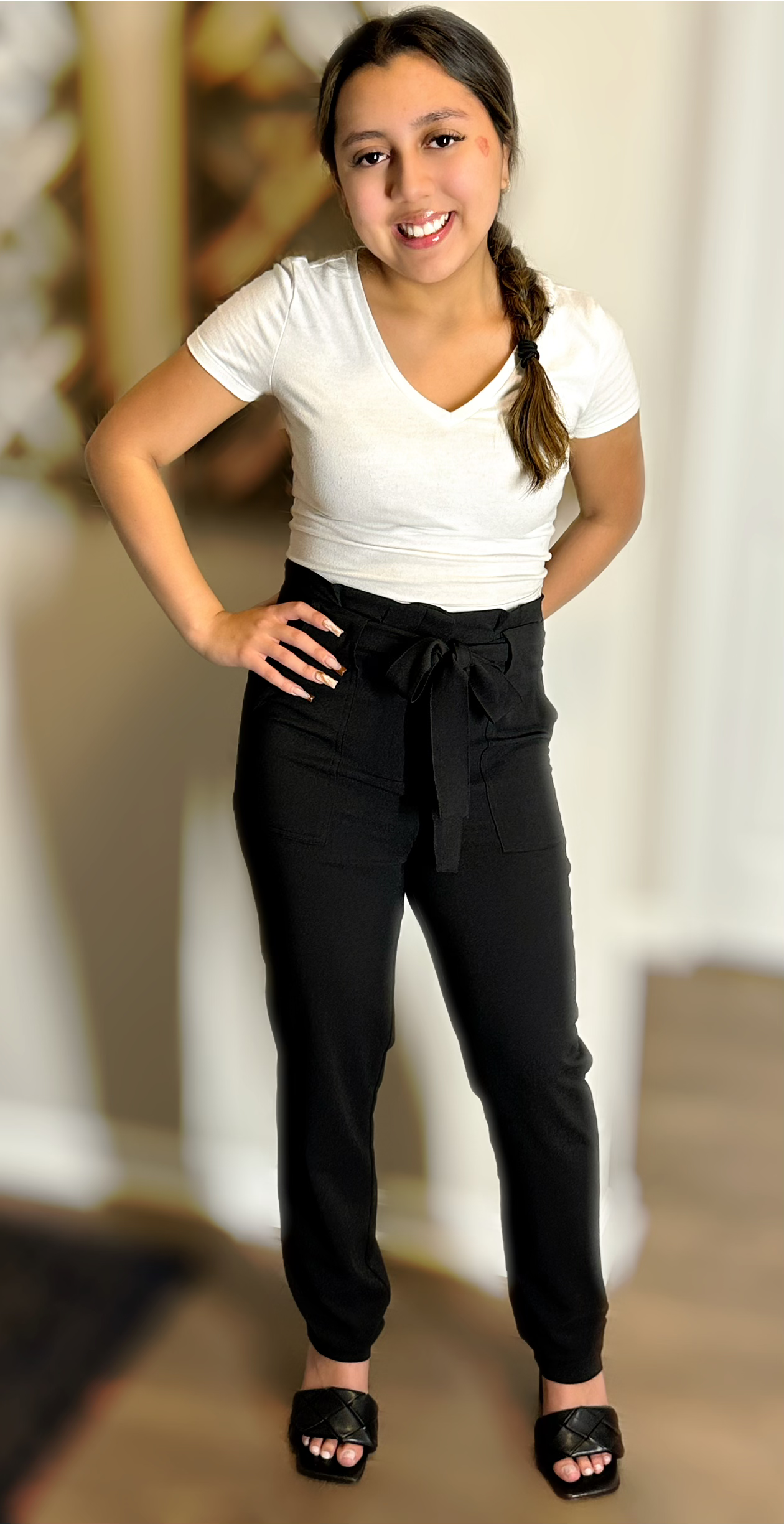 Box Pleat Waist Slacks