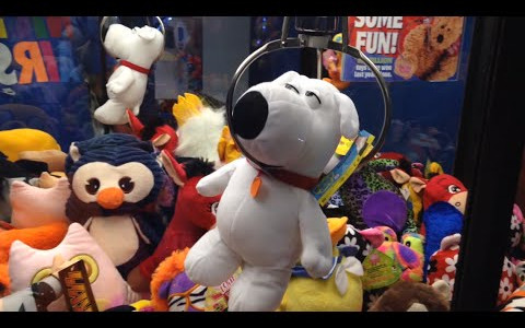 Claw machine, skill crane, arcade win, winning, arcade, game, gaming, prize, clawesome, clawesome.org, pflugerville, hutto, cedar park, leander austin, tx, central texas, family, fun, entertainment, brian, griffin, family, guy, dog, puppy, stuffed animal