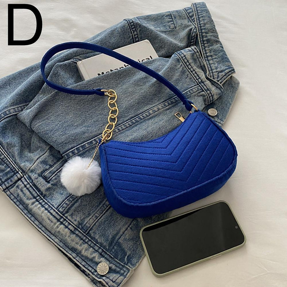 Thumbnail: Mini Women Shoulder Bags Fashion Felt Women's Bag Advanced Design Underarm Handb