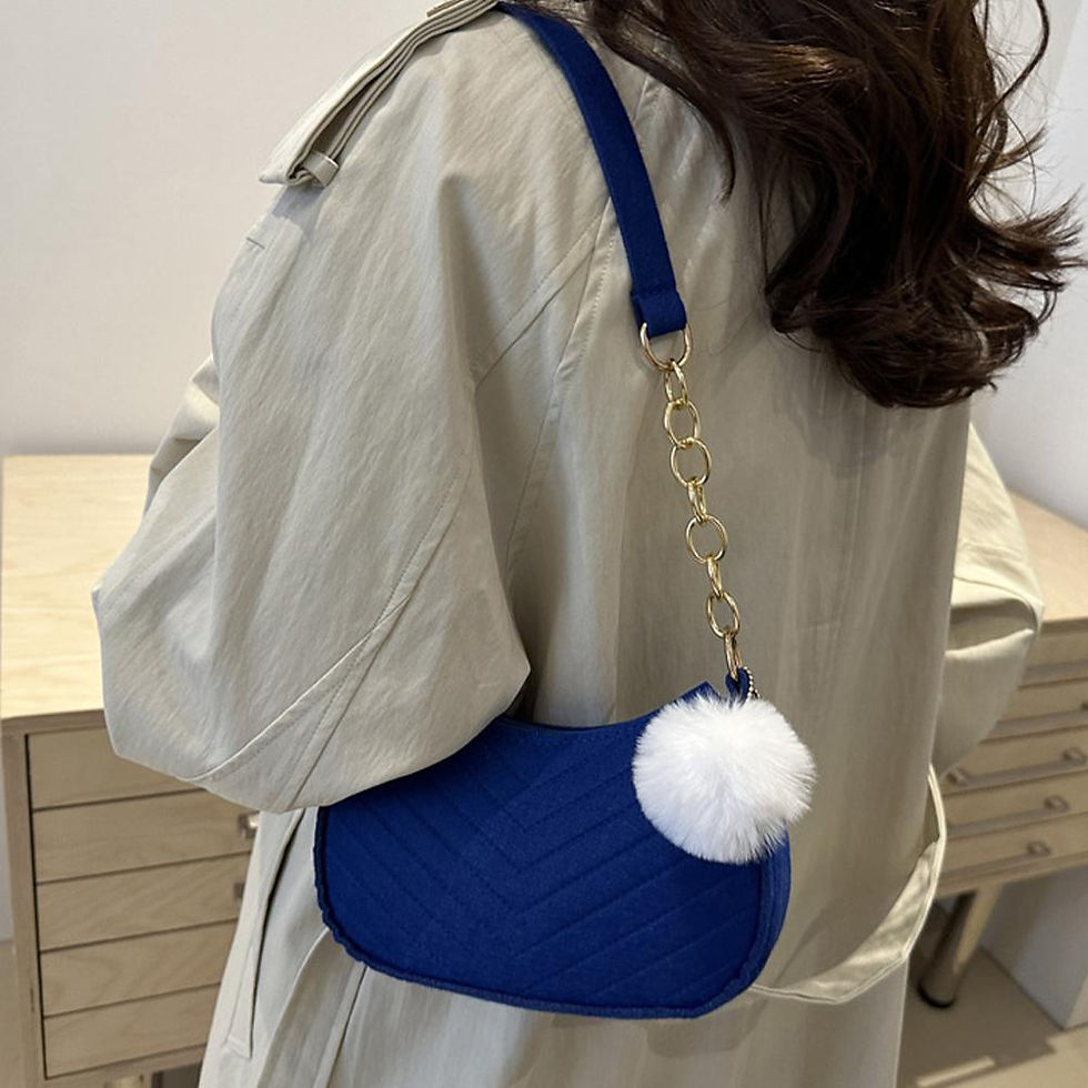 Thumbnail: Mini Women Shoulder Bags Fashion Felt Women's Bag Advanced Design Underarm Handb