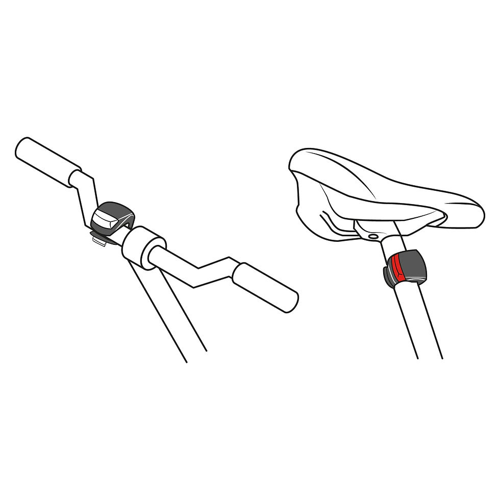 Miniatura: Juego de linterna trasera y delantera para bicicleta, Pretul