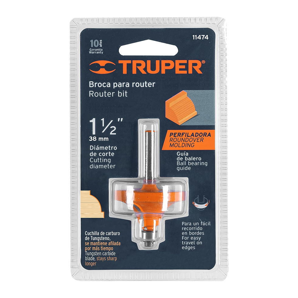 Miniatura: Broca para router, redondeado con moldura, 1-1/2' con balero