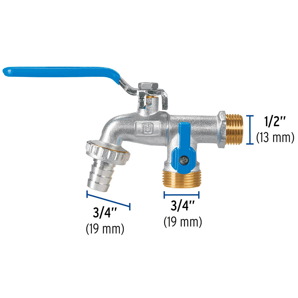 Miniatura: Llave de esfera doble salida 1/2' de latón, Foset