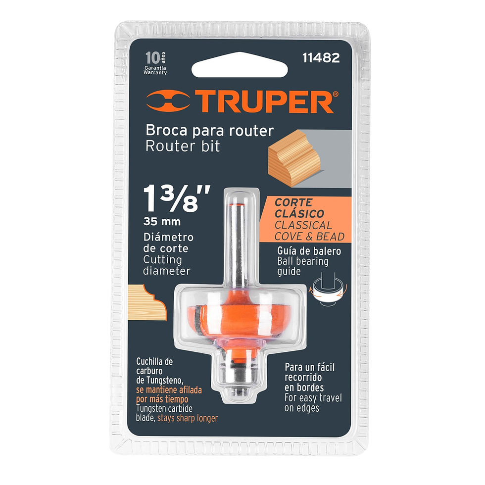 Miniatura: Broca para router, clásica, 1-3/8' con balero, Truper