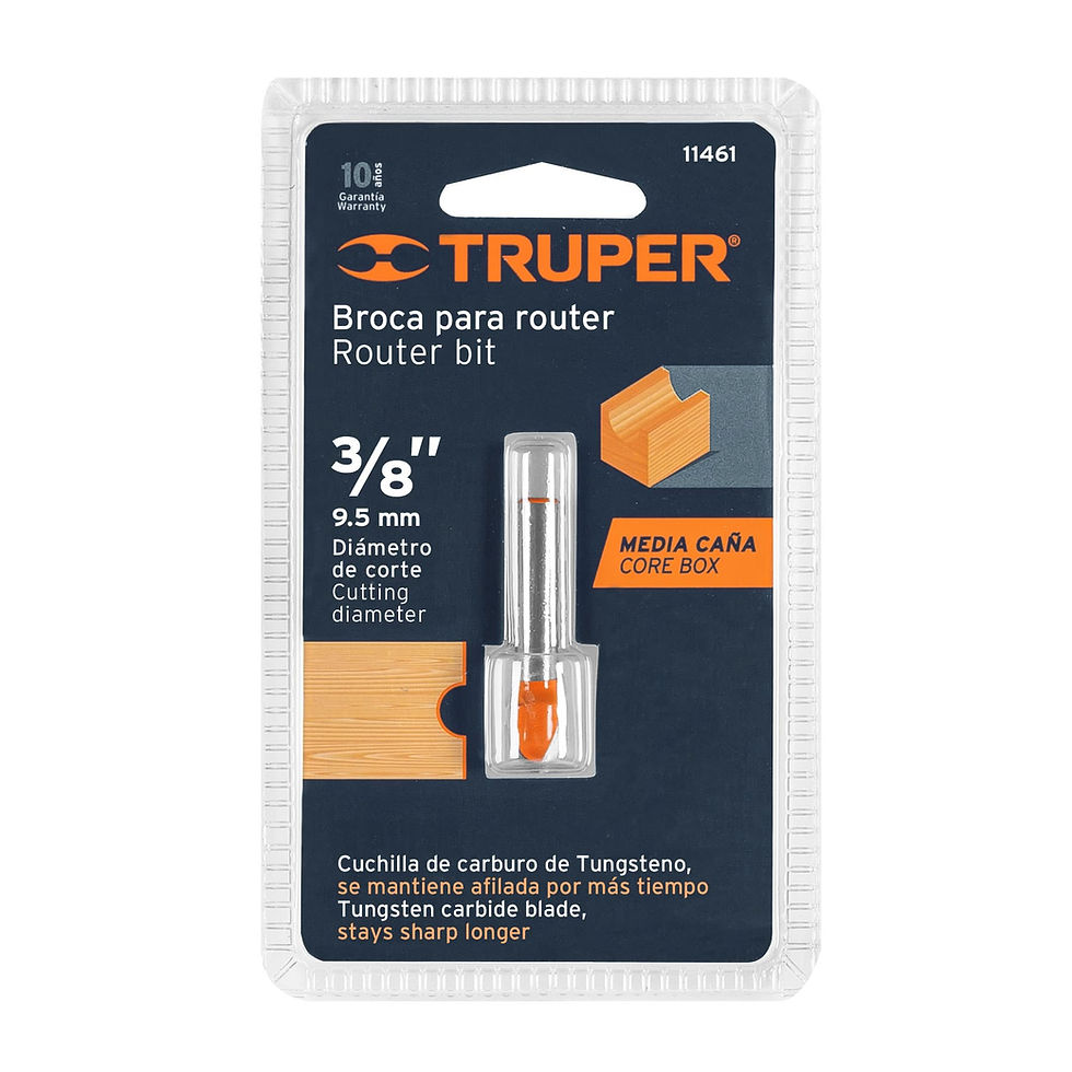 Miniatura: Broca para router, media caña, 3/8', Truper