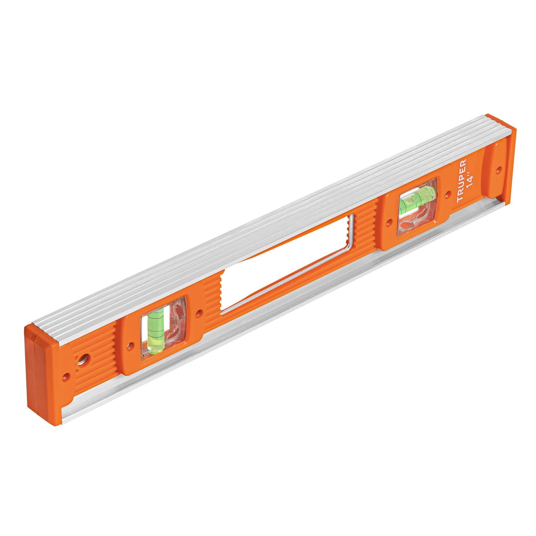 Nivel de 14' cuerpo de aluminio con protección de ABS