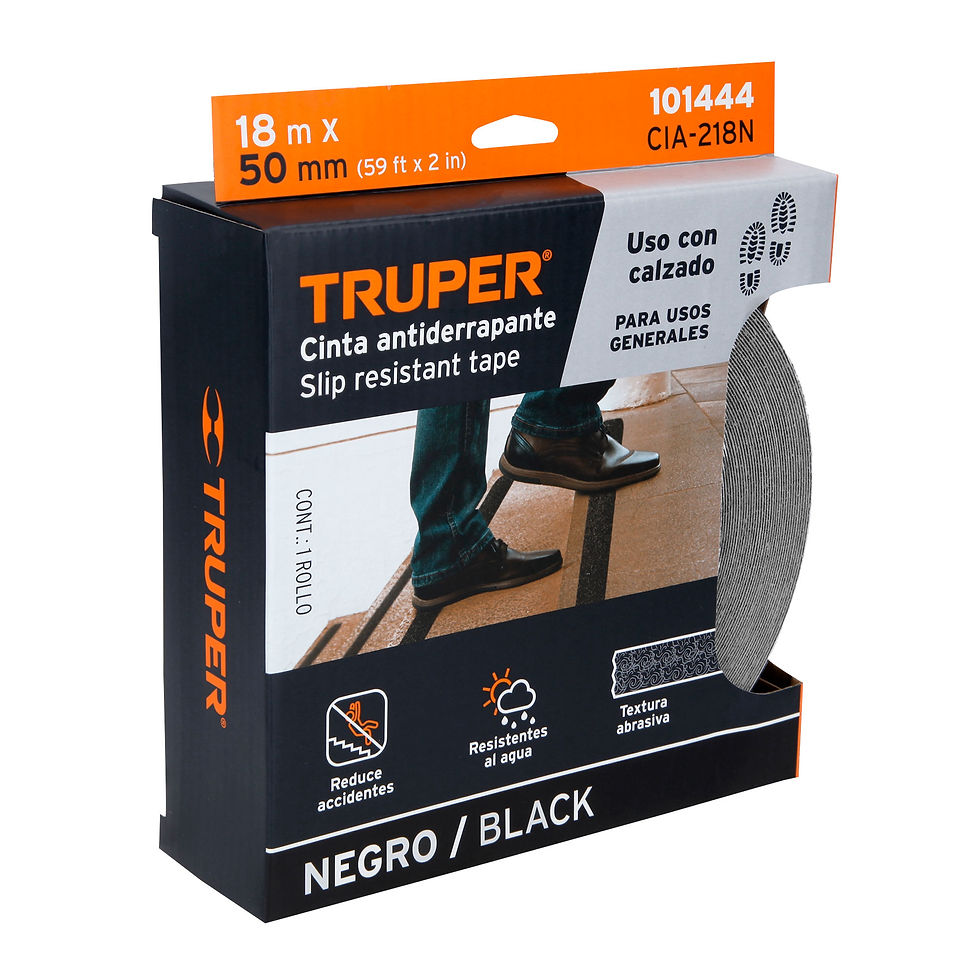 Miniatura: Rollo de 18m de cinta antiderrapante negra 50mm con abrasivo