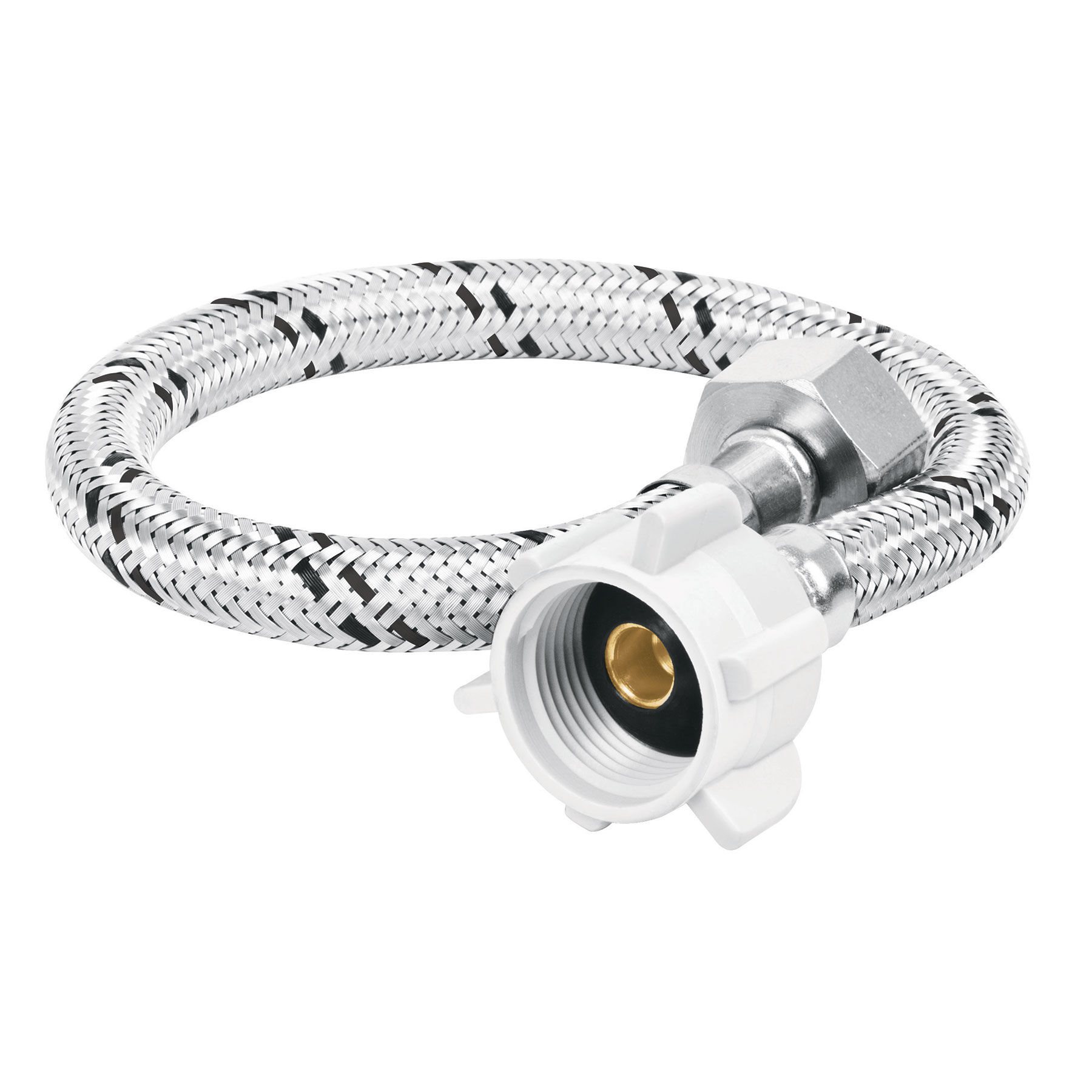 Manguera WC, acero inox, 1/2'x7/8', 35 cm, conector plástico