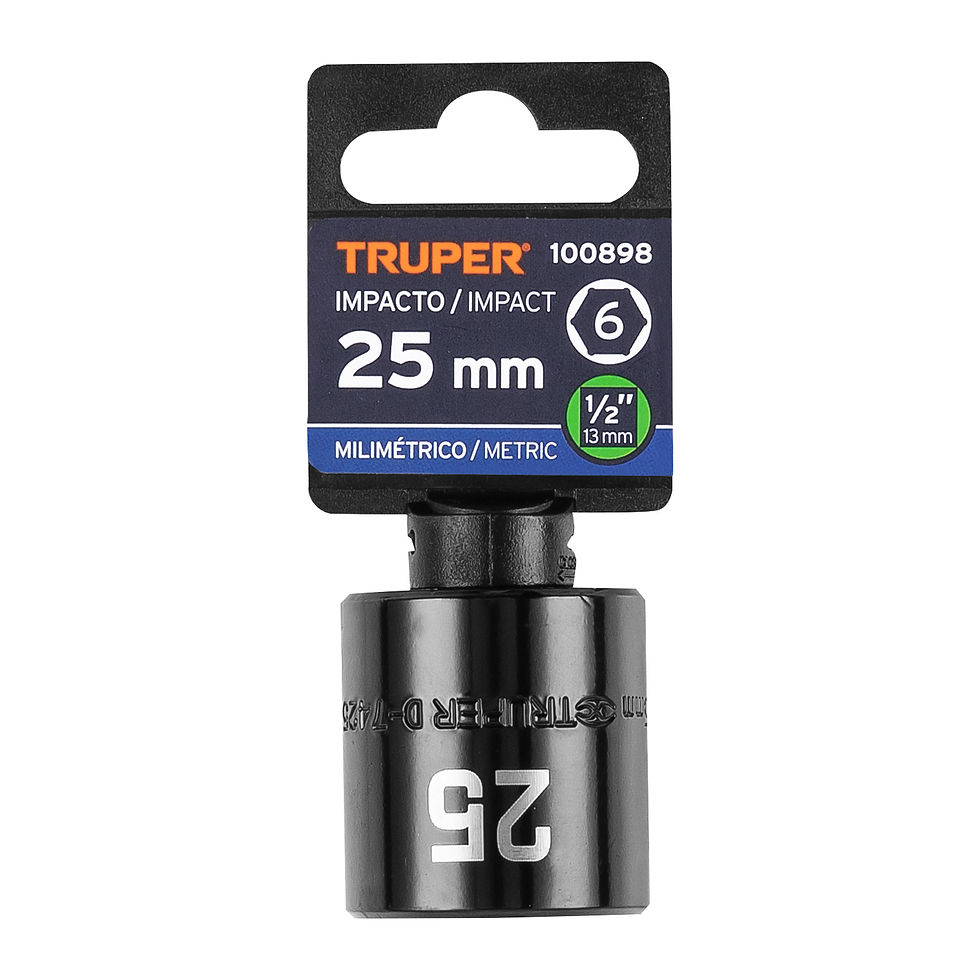 Miniatura: Dado de impacto de 25 mm, 6 puntas, cuadro 1/2', Truper