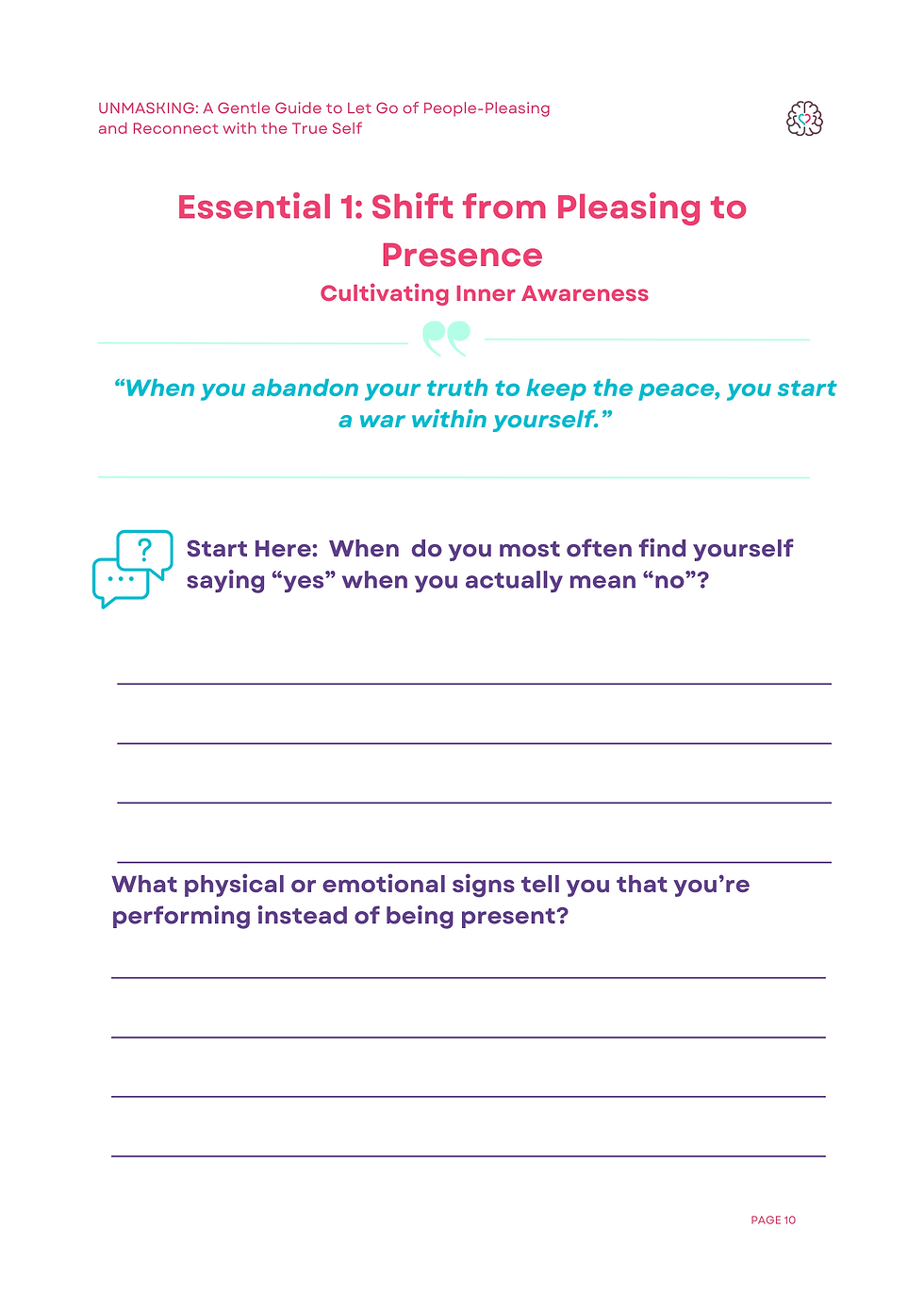 Thumbnail: UNMASKING: A Gentle Guide to Let Go of People-Pleasing  and Reconnect with Self
