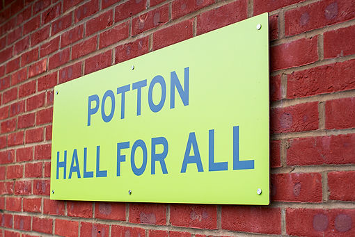 Potton Hall For All sign