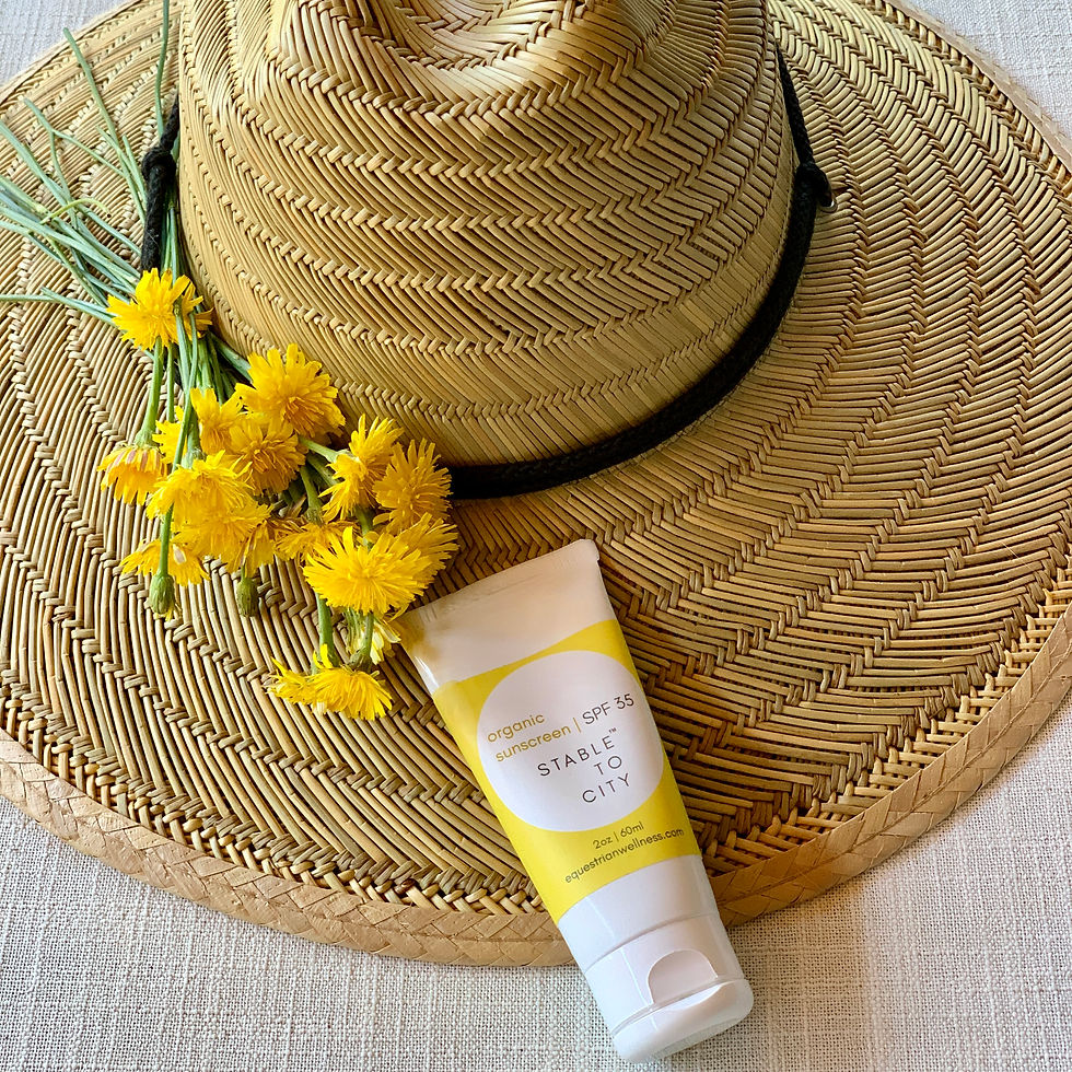 Thumbnail: Equestrian Wellness Sunscreen with a straw hat