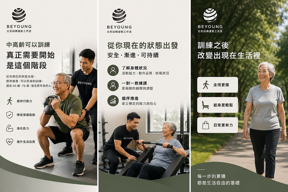 中高齡肌力訓練——從你現在的身體狀態開始