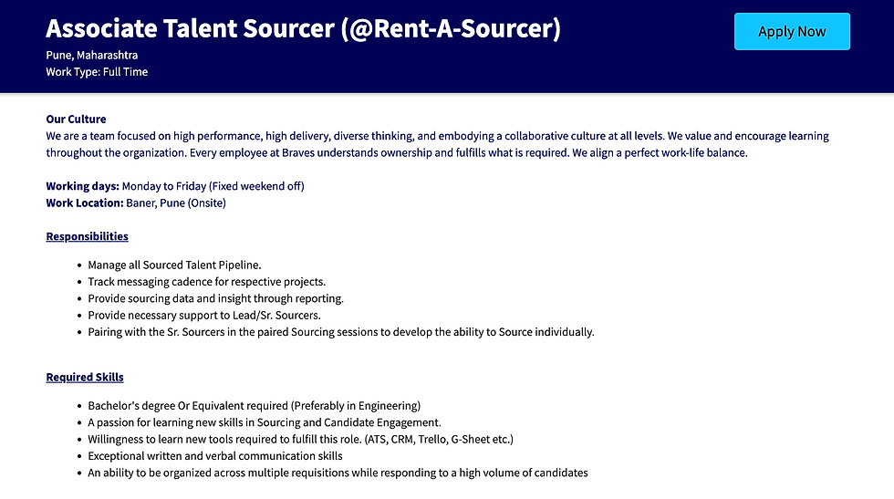 Associate Talent Sourcer