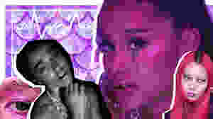 Collage of Euphoria inspired makeup looks featuring FKA Twigs, Ariana Grande and Rina Sawayama