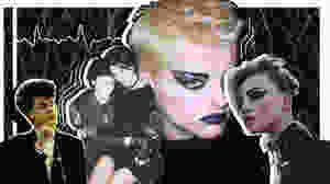 Collage of punk and goth inspired makeup and fashion looks featuring Nina Hagen