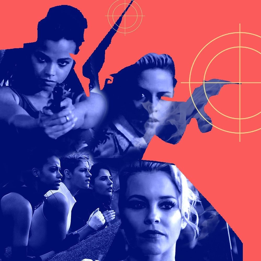 Kristen Stewart, Ella Balinska, Naomi Scott and Elizabeth Banks in the upcoming revival of Charlie's Angels
