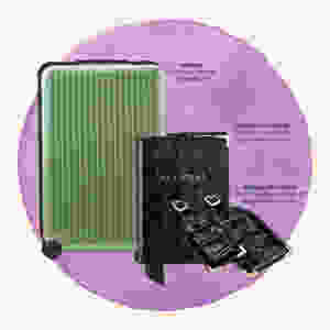 Rimowa Suitcase in Sage and a matching passport cover and luggage tags from Aspinal of London
