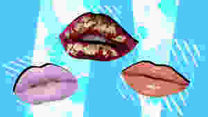 Left: Pastel Lips, Middle: Gold Leaf Lips, Right: High Gloss Lips