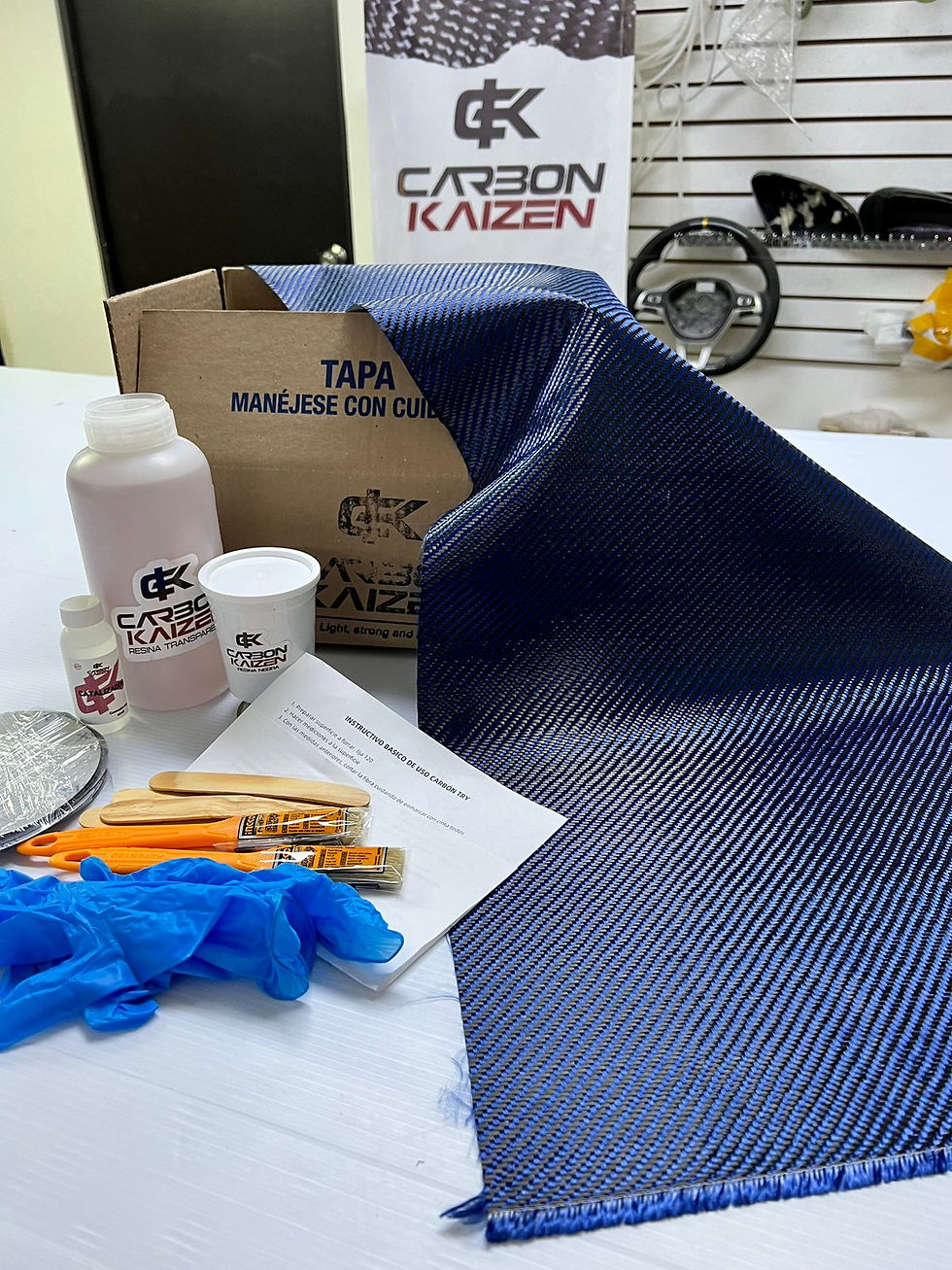 KIT CARBON TRY Aramid Azul/negro