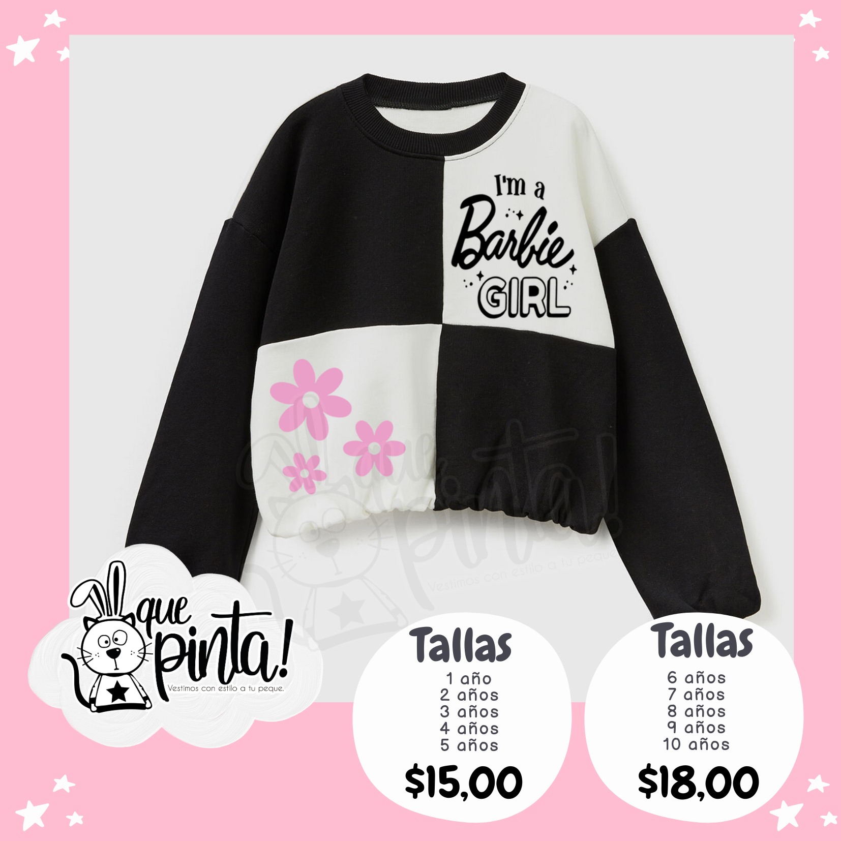 Sudadera barbie combinada