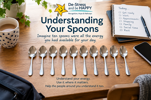 Understanding Your Spoons workshop – ten spoons representing the energy available each day