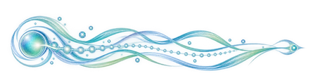 Abstract flowing illustration representing the craniosacral system and cerebrospinal fluid movement.