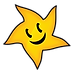 De-Stress and be HAPPY smiling star logo