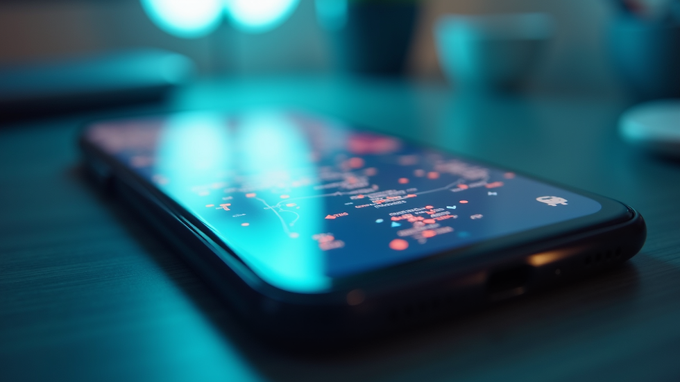 Close-up view of a smartphone showing a medical networking app