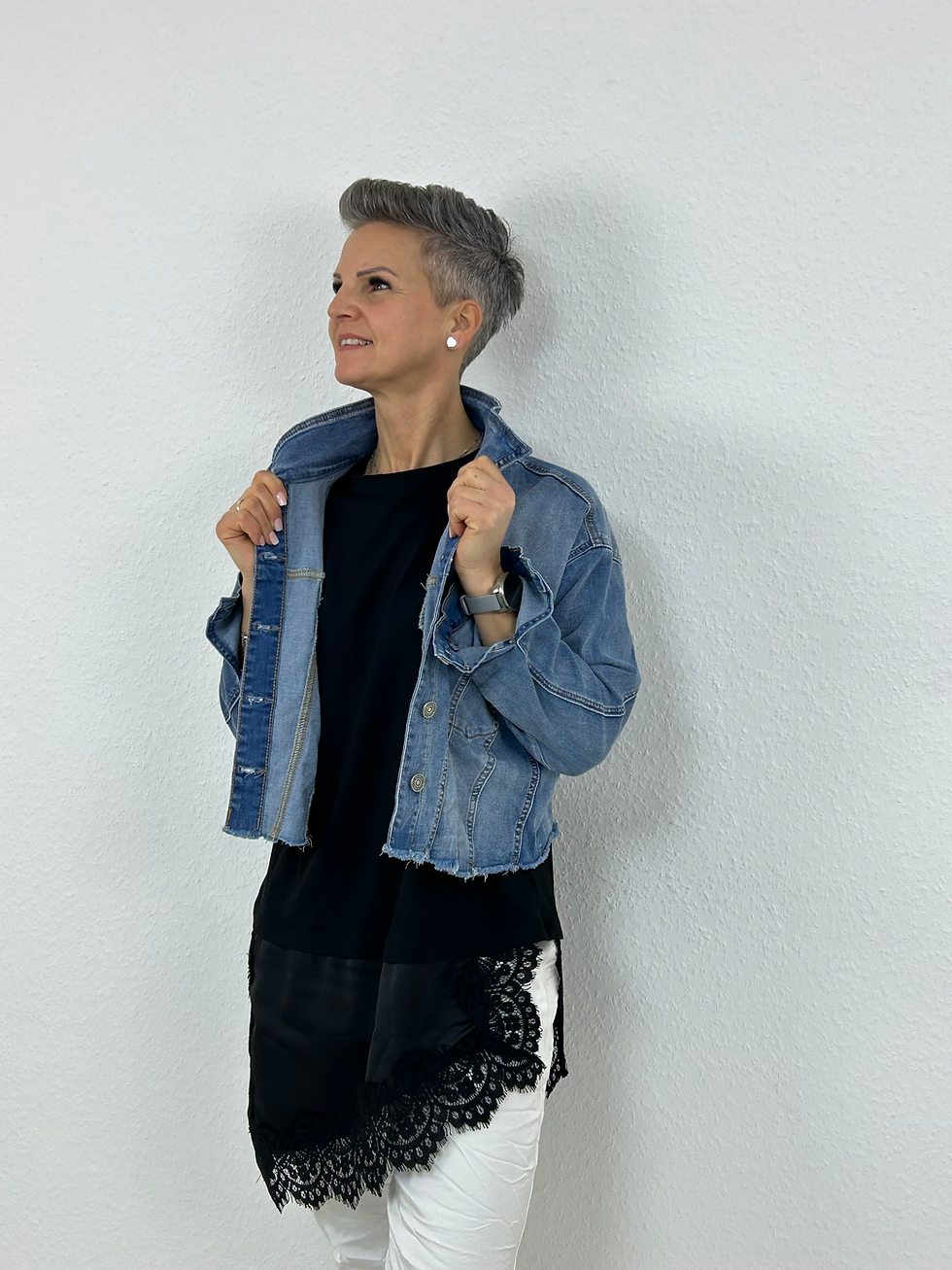 Miniaturbild: 3/4 Arm Shirt "Diana" schwarz