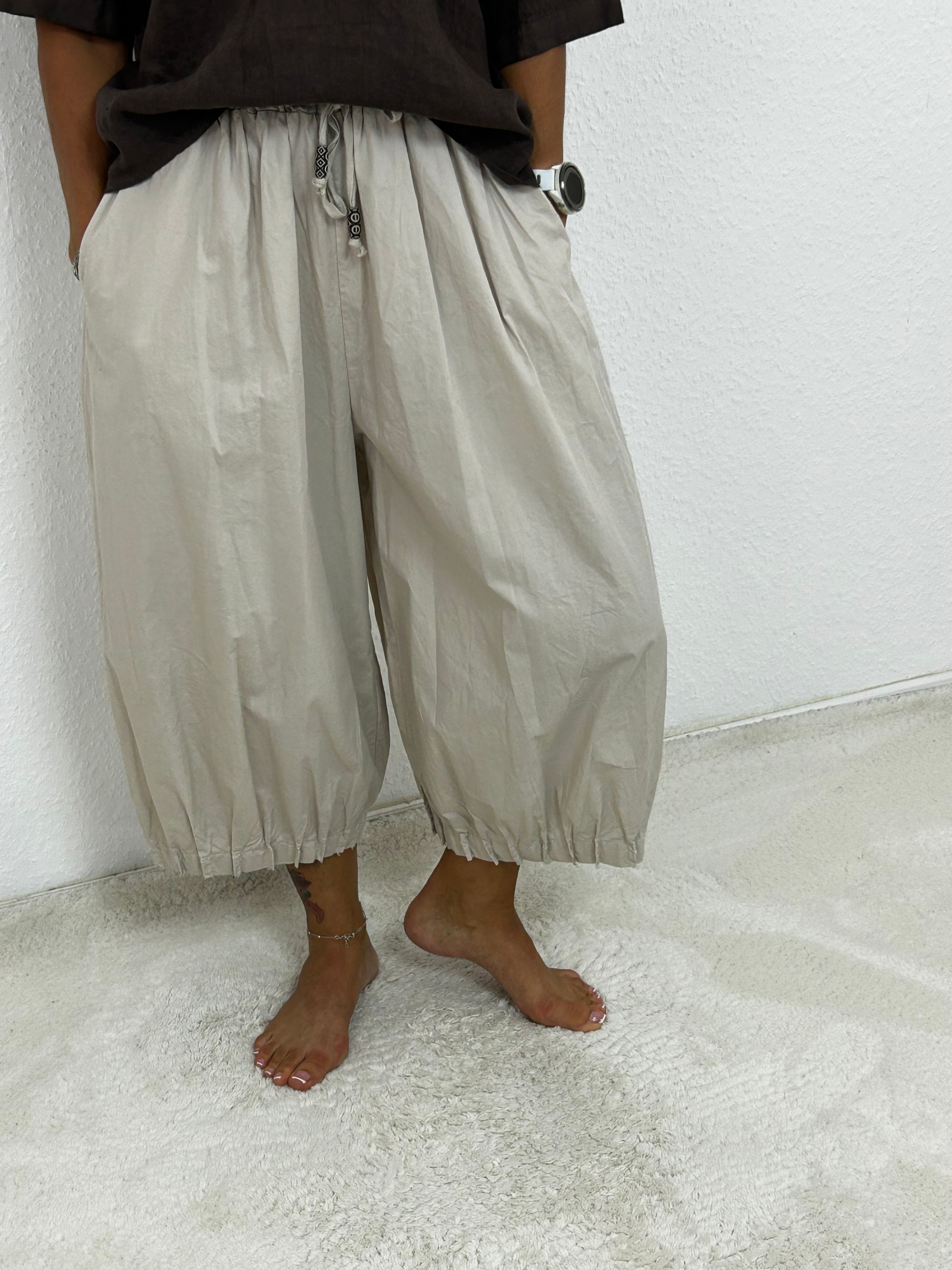 Leichte Ballon-Hose "Lavany“ beige