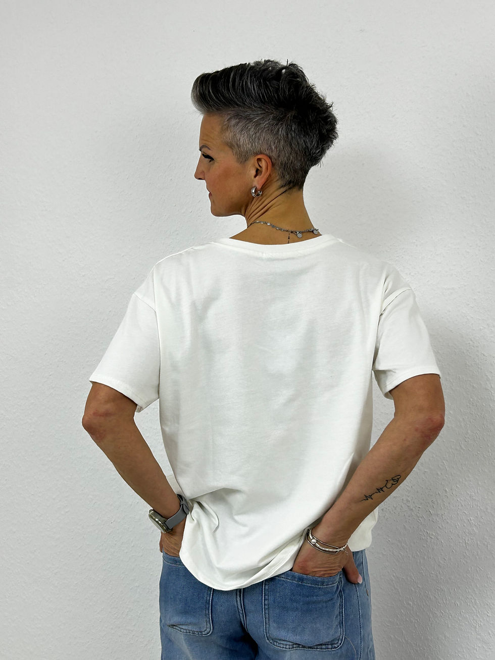 Miniaturbild: T-Shirt "Dolce" weiß-orange-hellblau