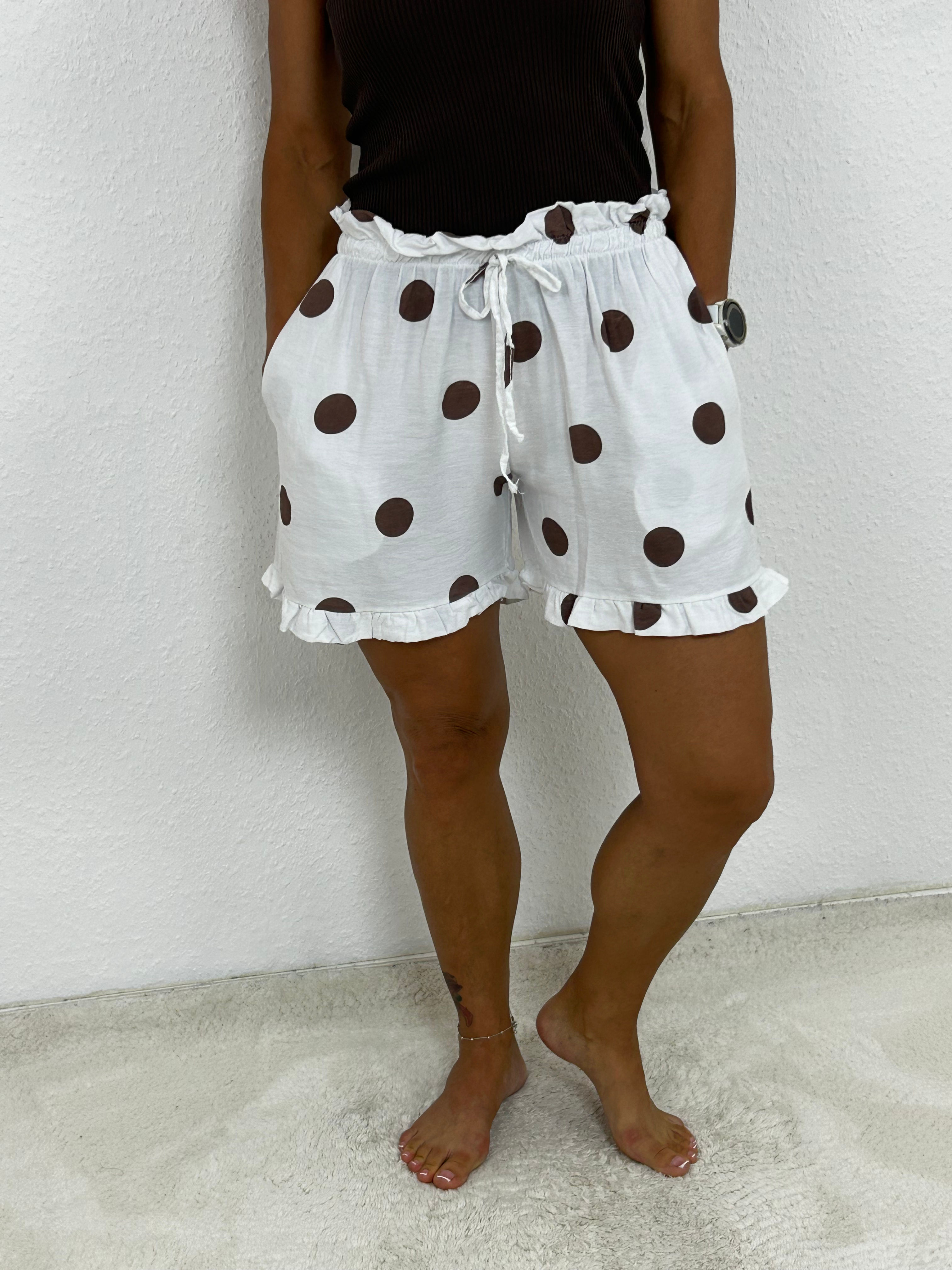 Süße Shorts "Pünktchen" weiß
