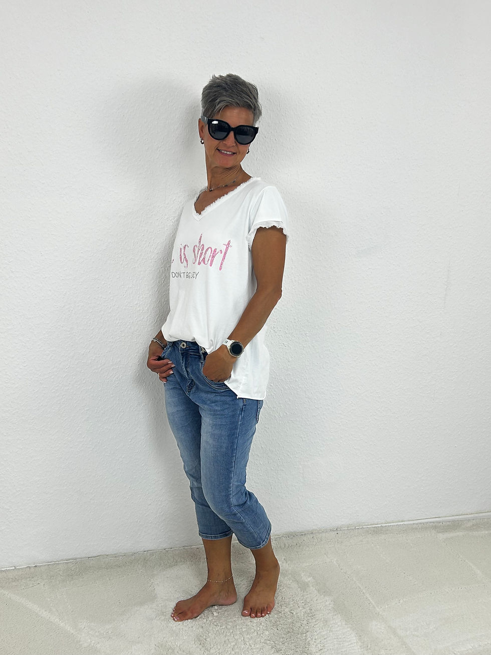 Miniaturbild: Capri Hose "Ada" light denim