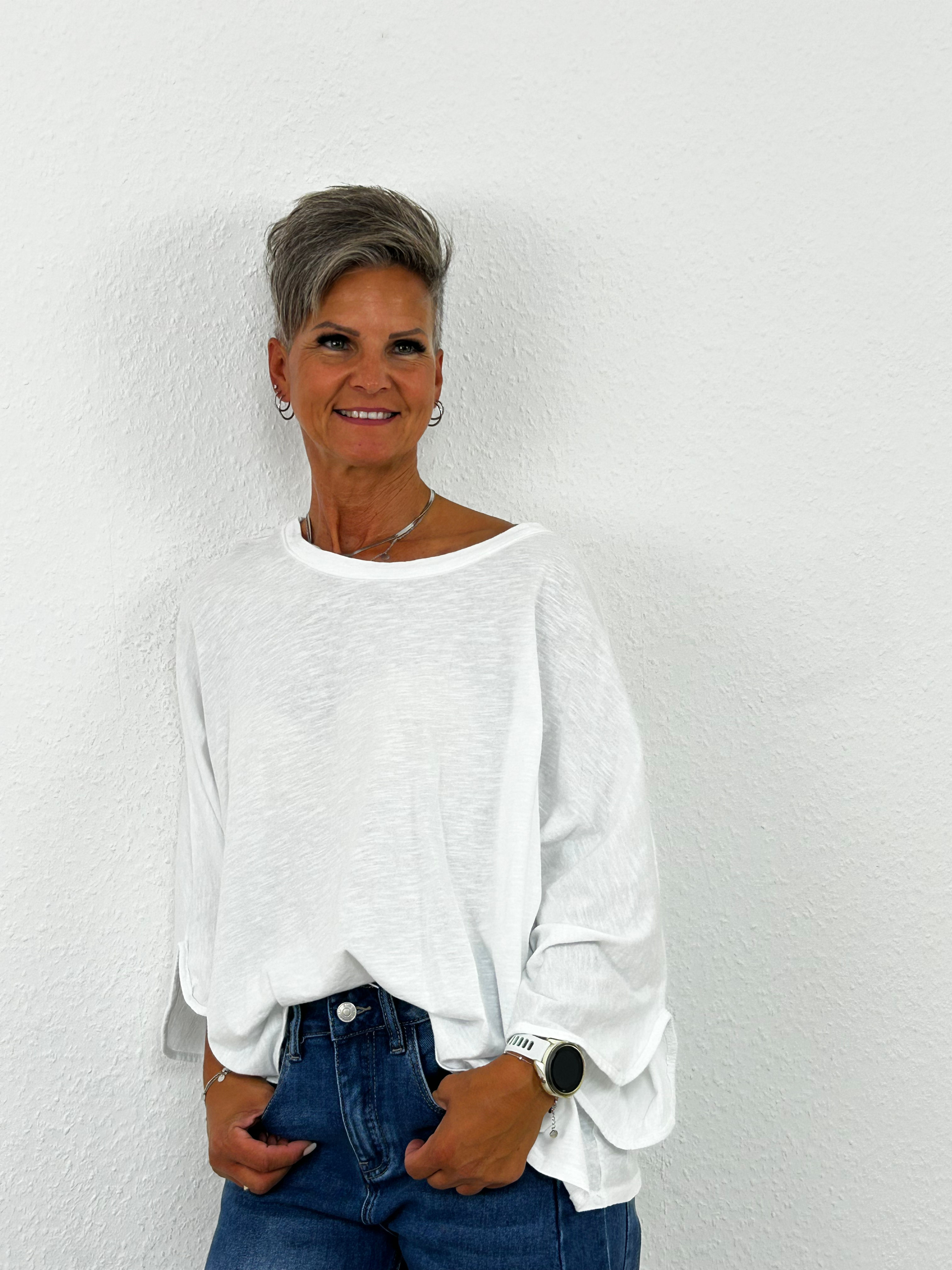 Oversize Shirt „Larina" weiß