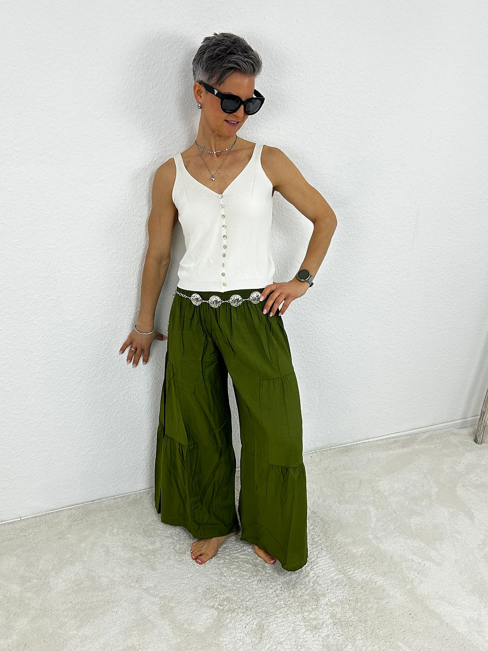 Miniaturbild: Hose "Milena" moos grün