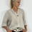 Miniaturbild: Leinen Shirt "Leni" Beige