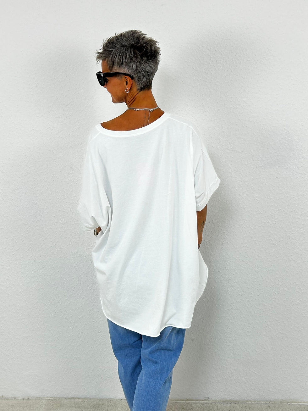 Miniaturbild: Over Size Shirt "Good Vibes" weiß