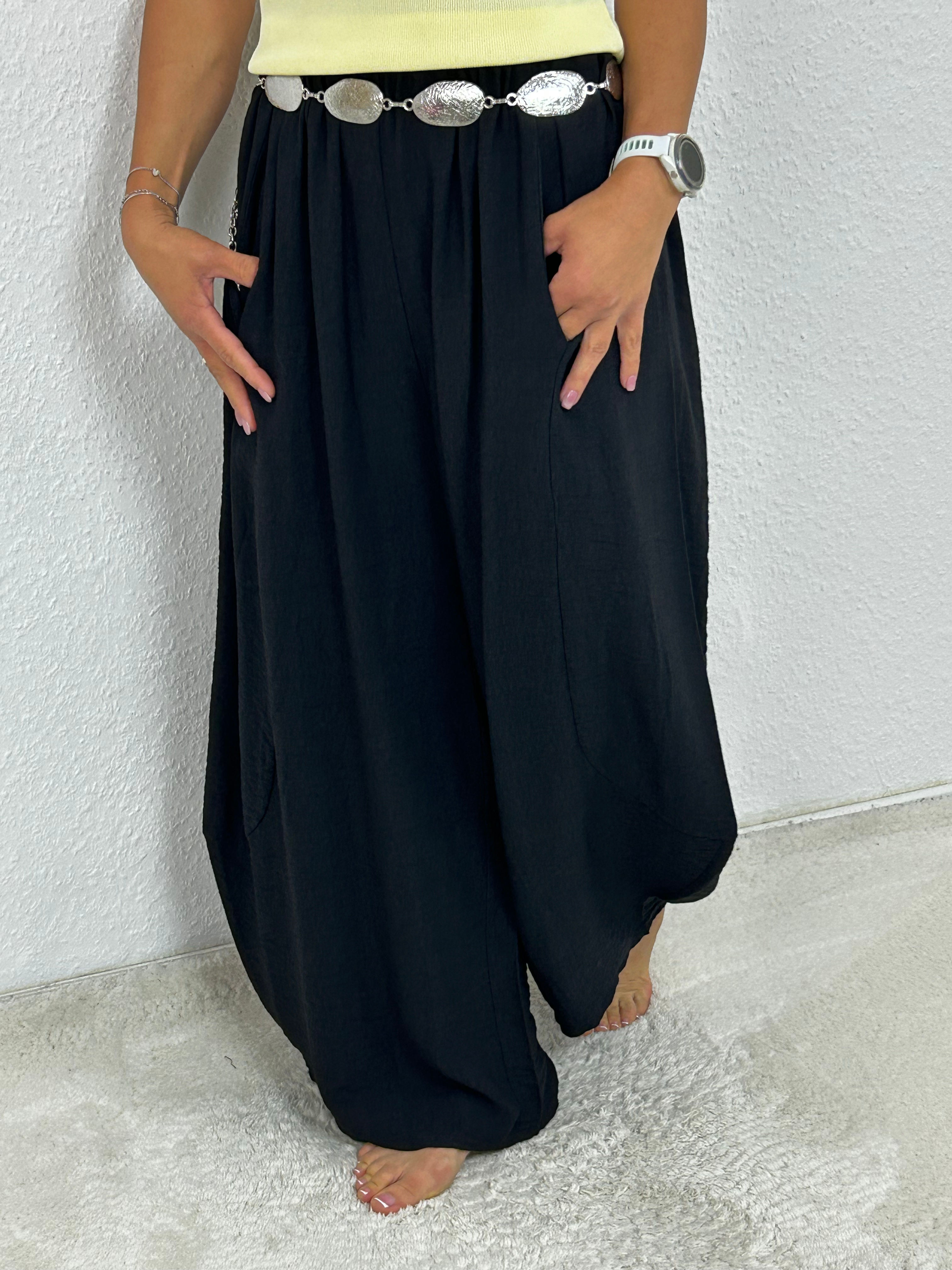 Leichte Ballon-Hose "Ryana" schwarz