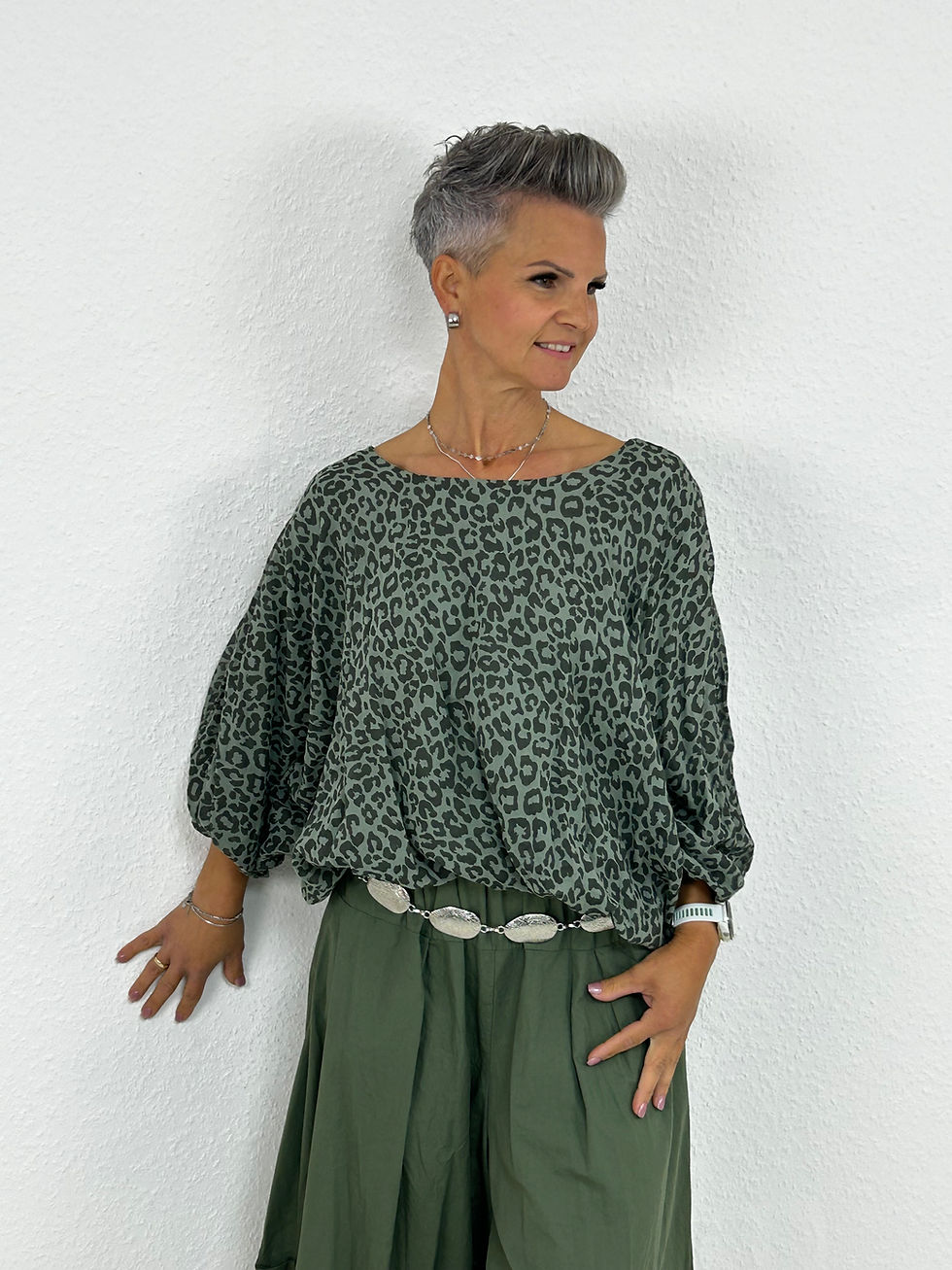 Miniaturbild: Ballon Bluse/Tunika "Balu" oliv