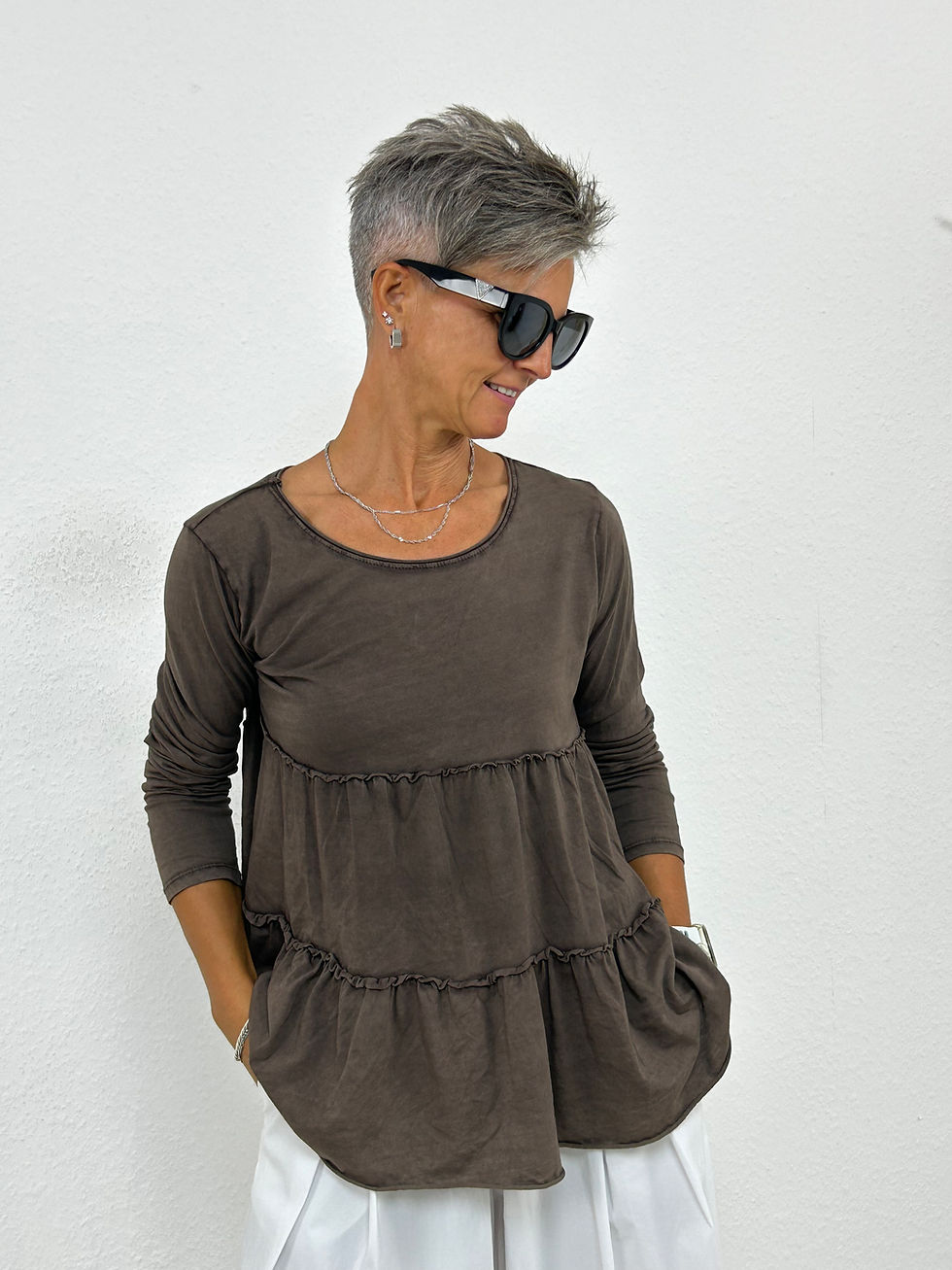 Miniaturbild: Verspieltes Shirt "Lissy" kakao