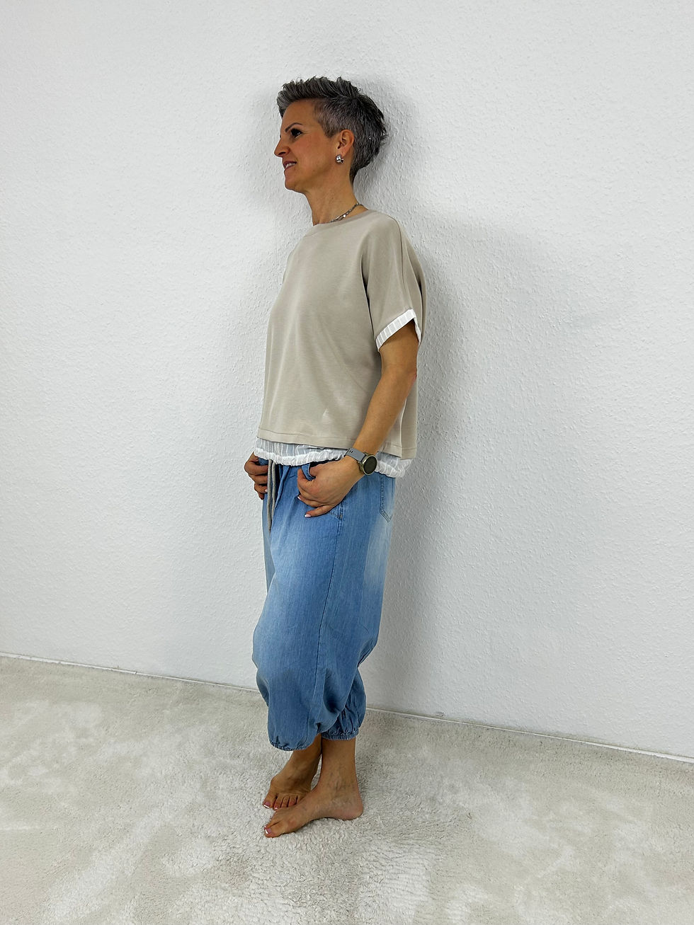 Miniaturbild: Weiches Shirt "Nora“ beige