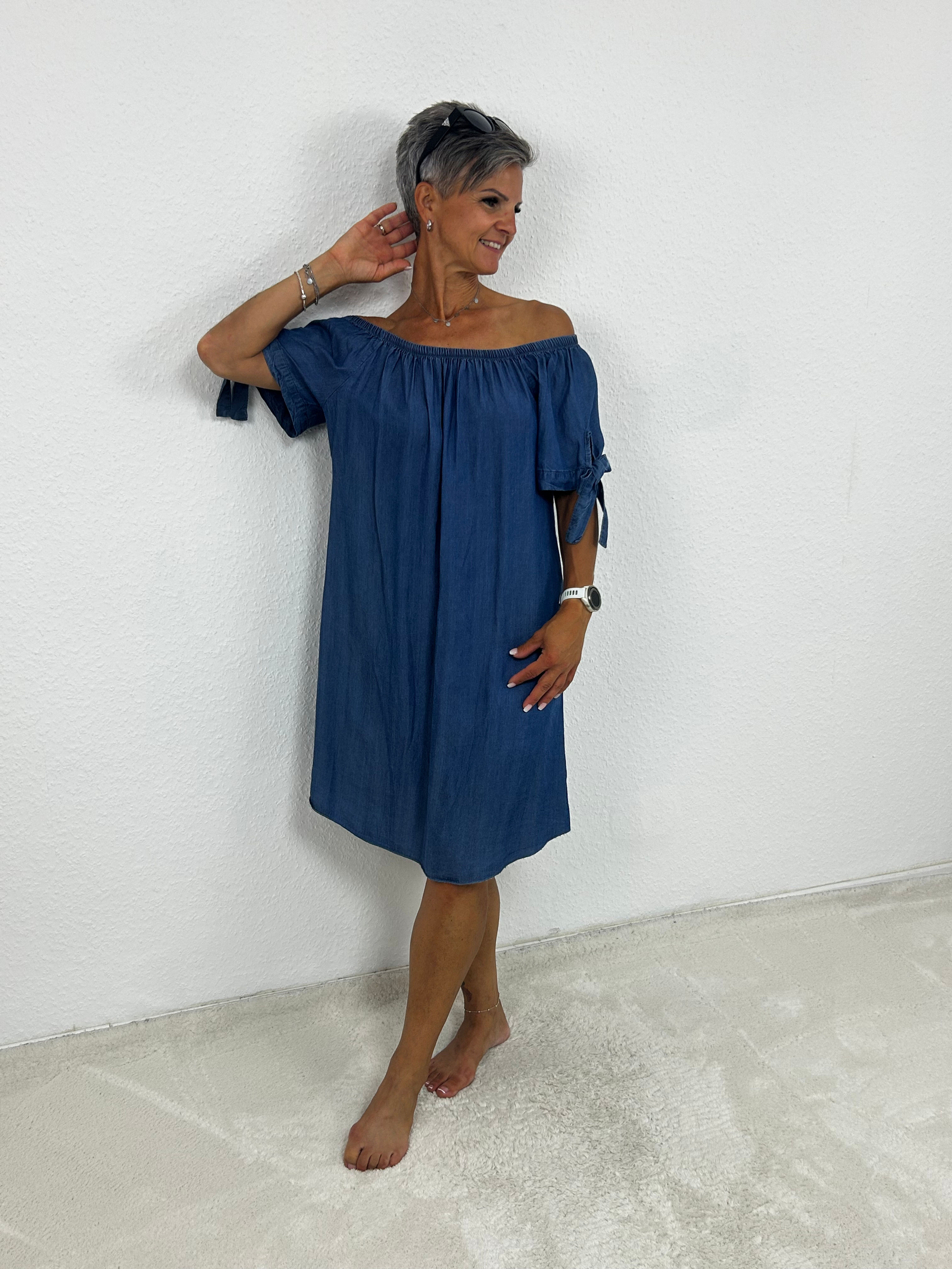 Midi Kleid "Elly" Jeansblau