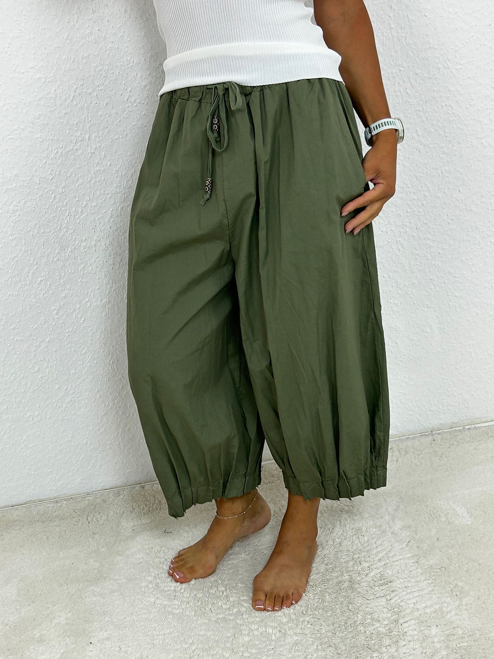 Miniaturbild: Leichte Ballon-Hose "Lavany“ oliv