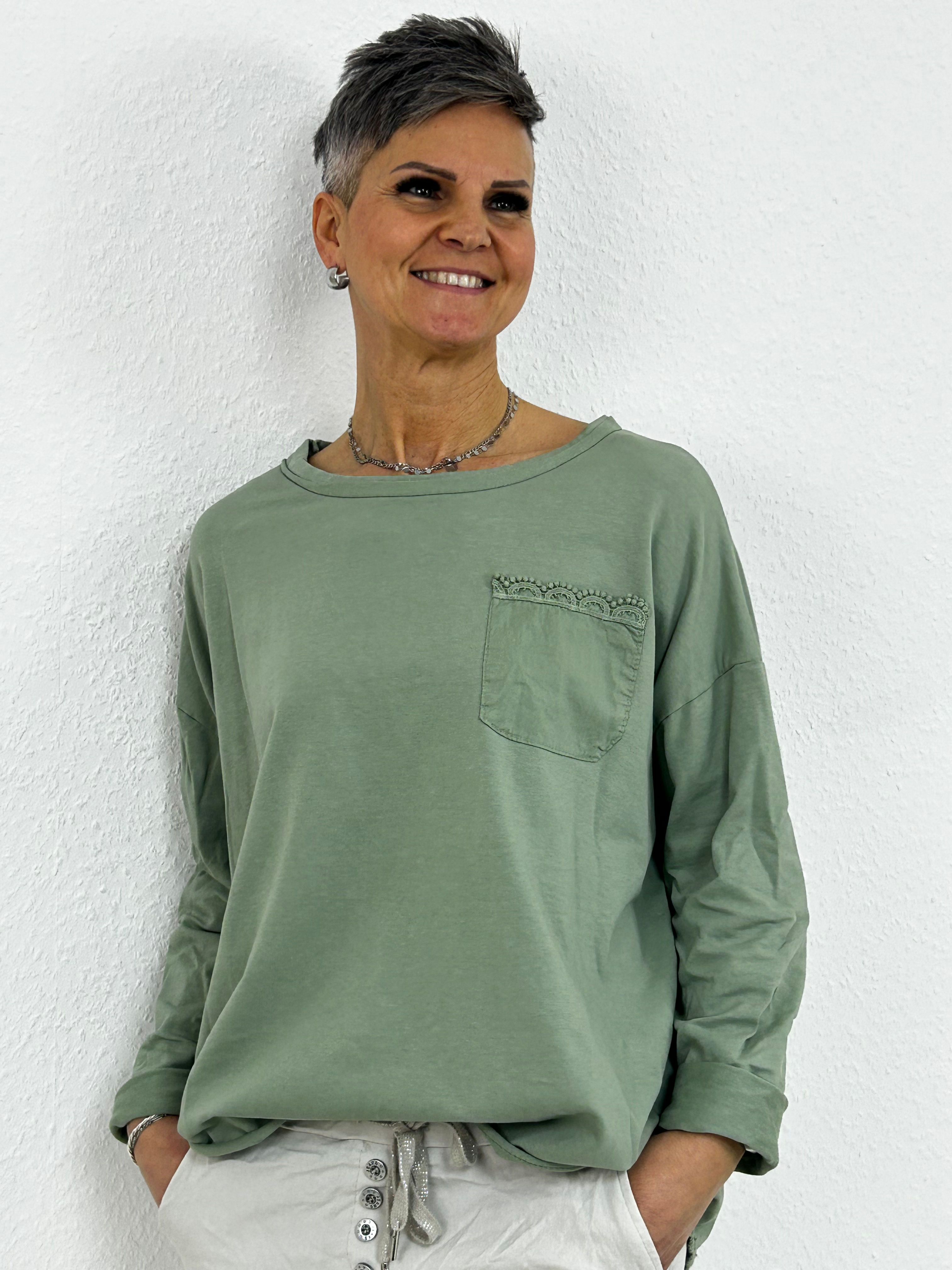 Sweatshirt "Lizzy" hellesoliv