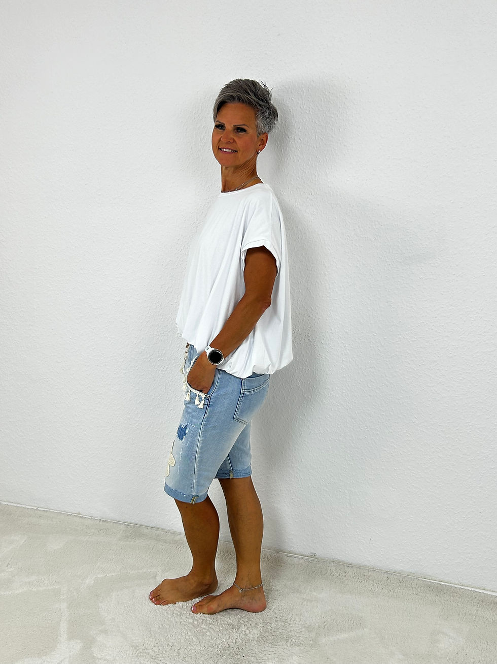 Miniaturbild: Ballon T-Shirt "Fryl" weiß