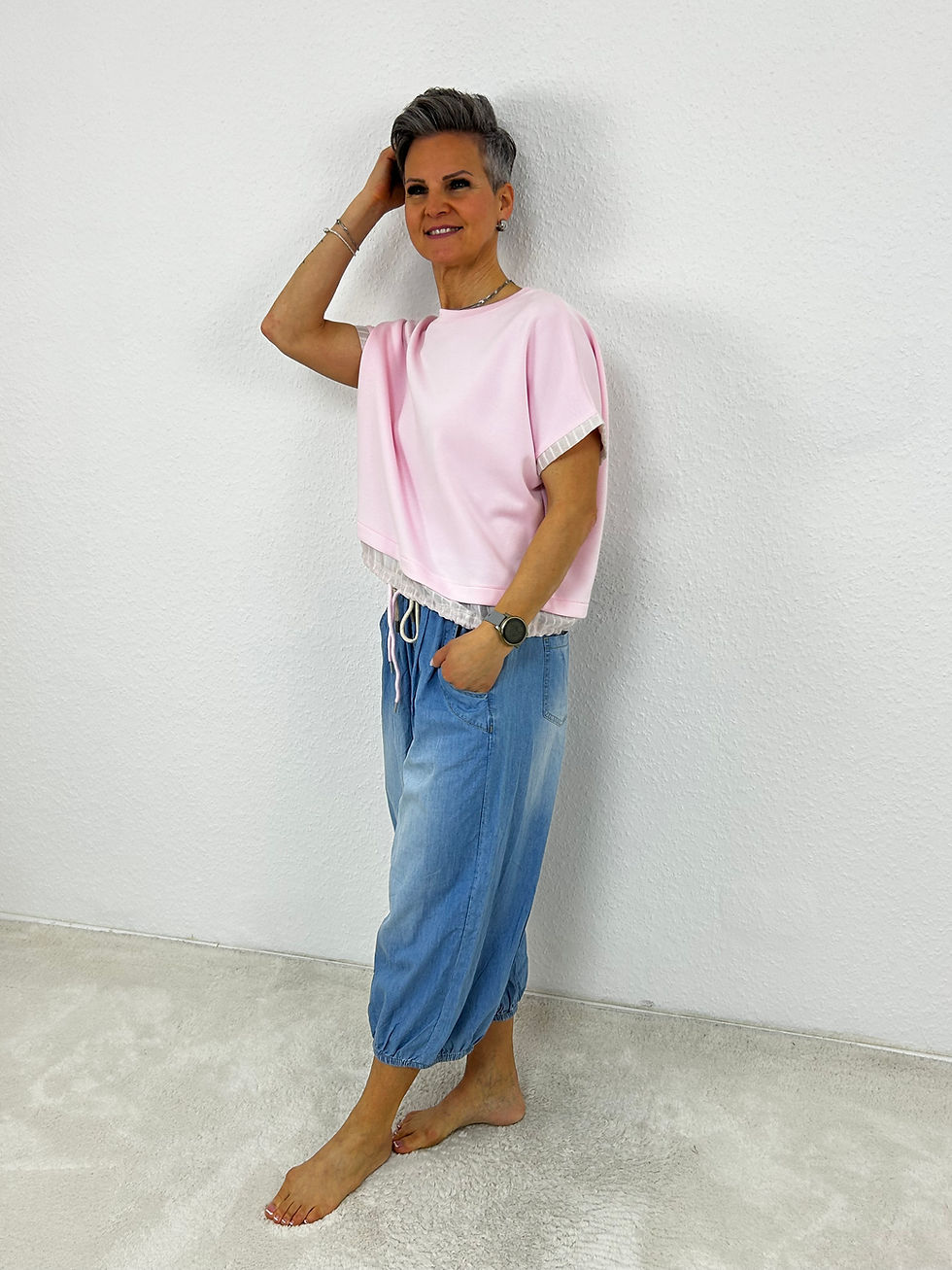 Miniaturbild: Weiches Shirt "Nora“ rosa