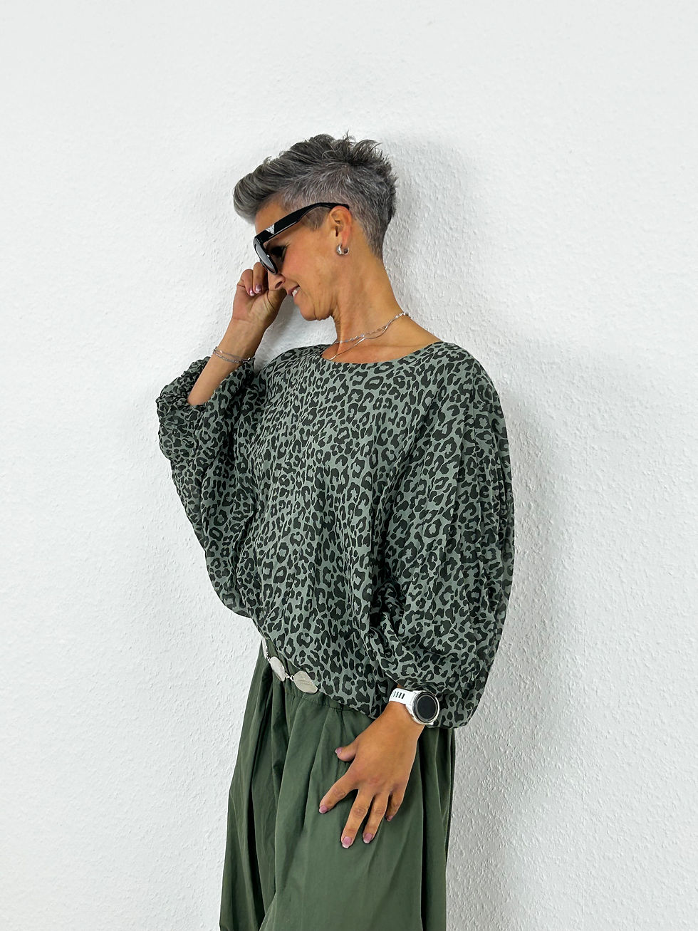 Miniaturbild: Ballon Bluse/Tunika "Balu" oliv