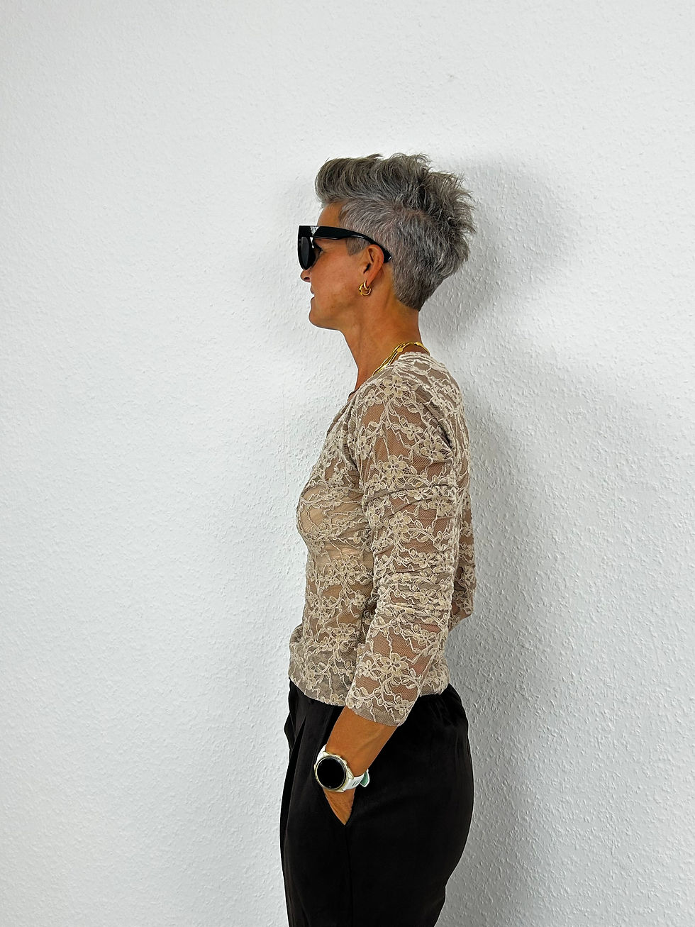 Miniaturbild: Spitzen-Shirt "Paulina" taupe